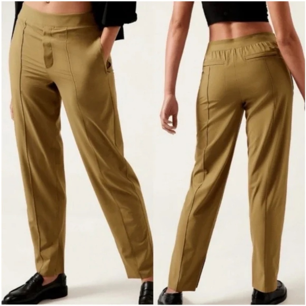 ATHLETA Vienna Slim Split Hem Lightweight Stretch Travel Pants Size 20 NEW